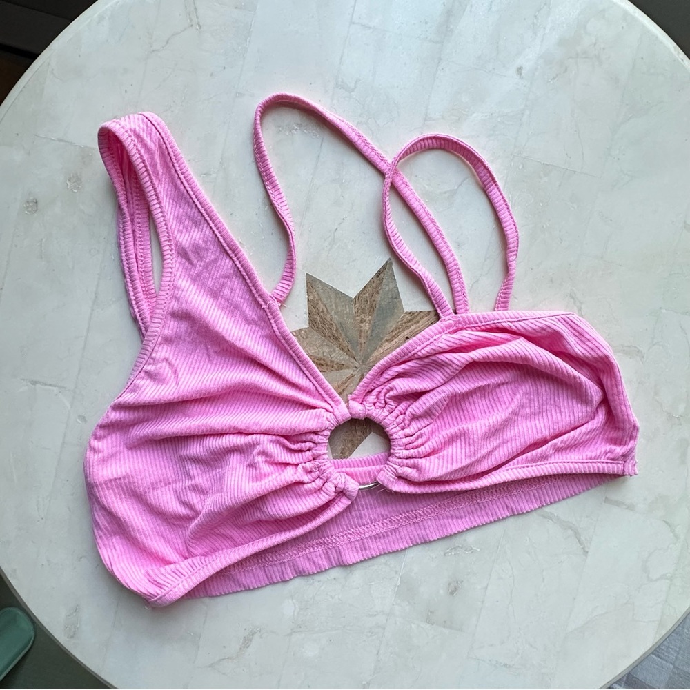 Pink Strappy Crop Top